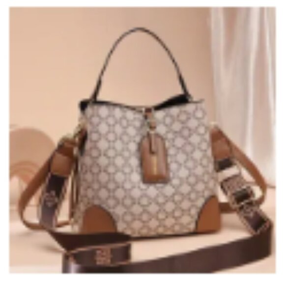 Stylish Grid Pattern Drawstring Bucket Crossbody Bag - Picture 5 of 5